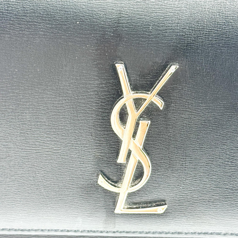 Saint Laurent Sunset Leather Black Calfskin Bag