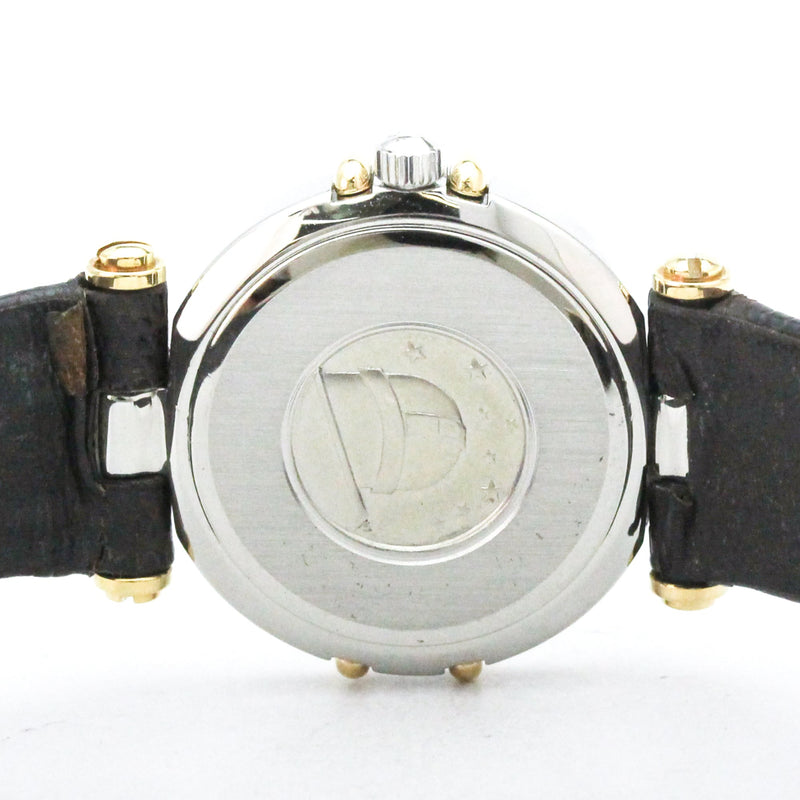 Omega Constellation Quartz Stainless Steel And Yellow Gold Leather Watches