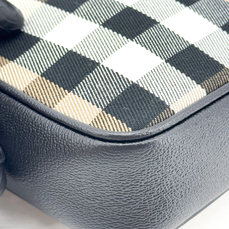 Burberry Camera Vintage Check Canvas Black Bag