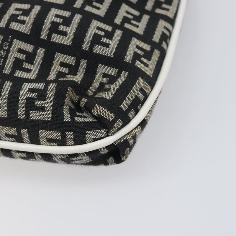 Fendi Vintage Flap Zucchino Canvas Black Bag