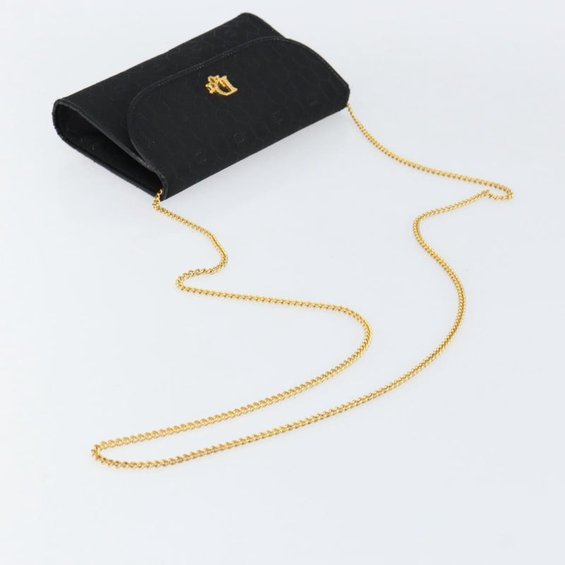 Christian Dior Vintage Honeycomb Canvas Black Bag