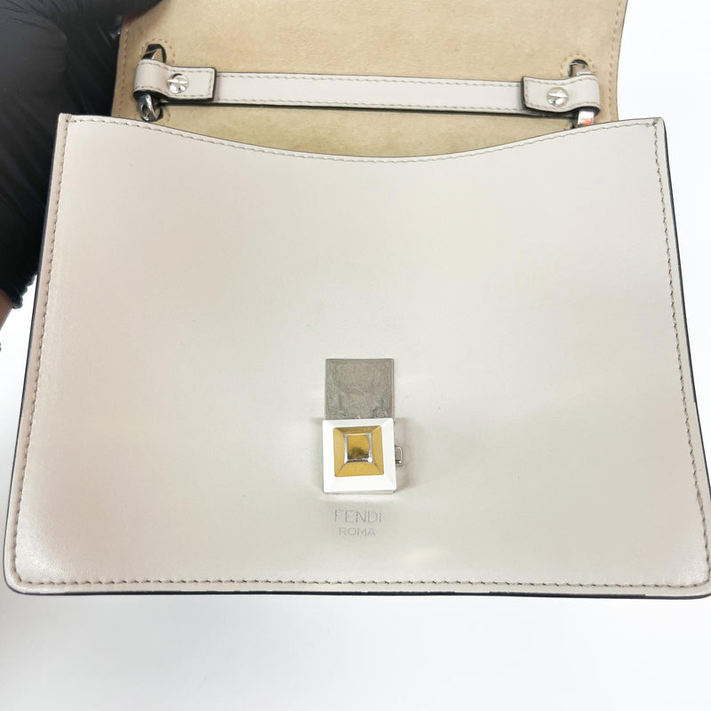 Fendi Kan I Leather Ecru Bag