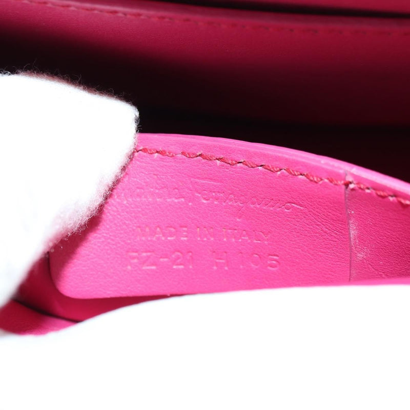 Salvatore Ferragamo Vala Chain Leather White Bag