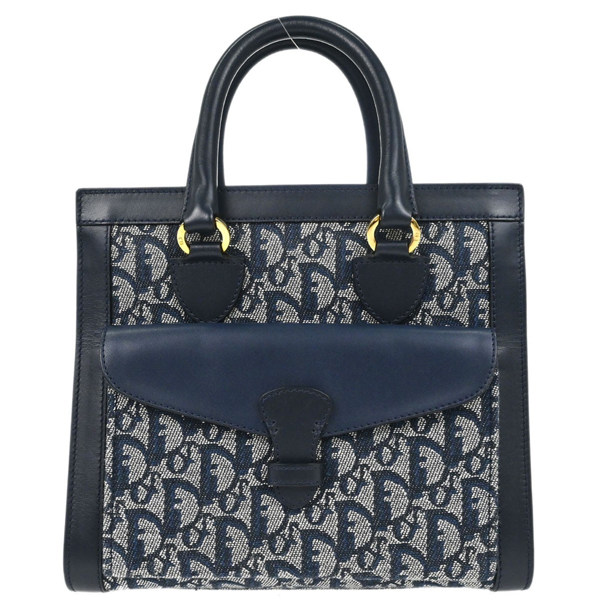 Christian Dior Vintage Trotter Pocket Diorissimo Canvas Navy Bag