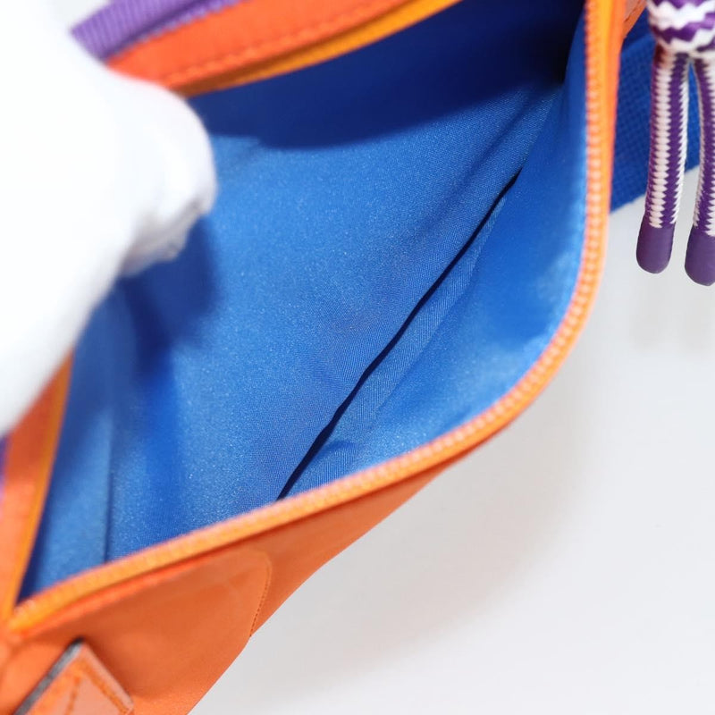 Gucci Panelled Front Pocket Belt Gg Jacquard Nylon And Rubber Purple Bag