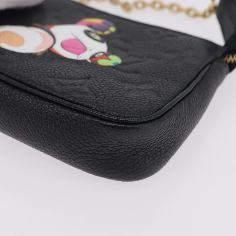 Louis Vuitton Pochette Accessoires Monogram Empreinte Leather Black Bag