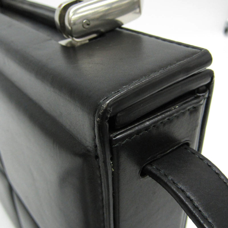 Bottega Veneta Trunk Top Handle Messenger Padded Leather Black