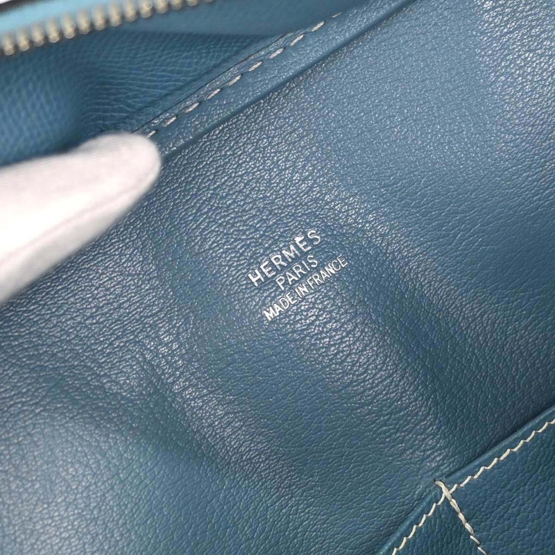 Hermes Plume Epsom Blue Leather Bag