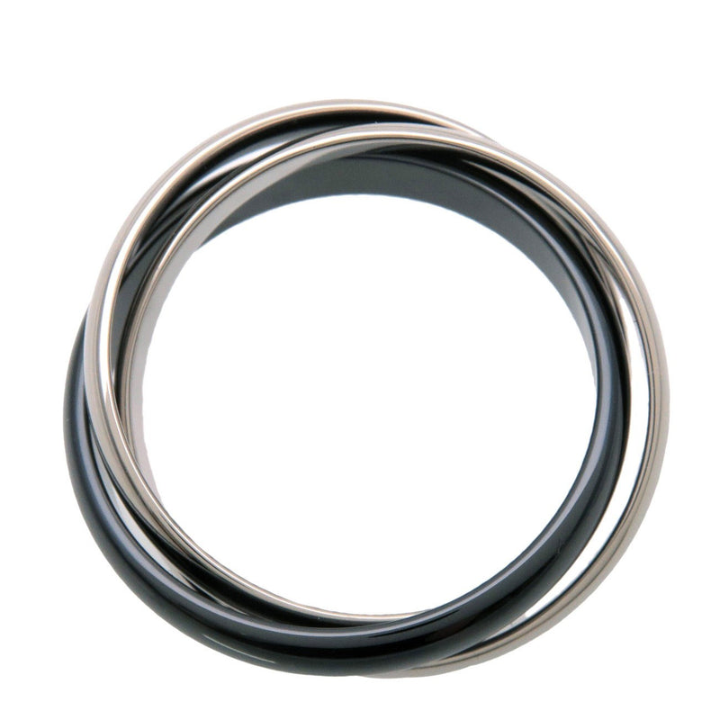 Cartier Trinity 18k White Gold & Black Ceramic Silver White_gold Bijoux