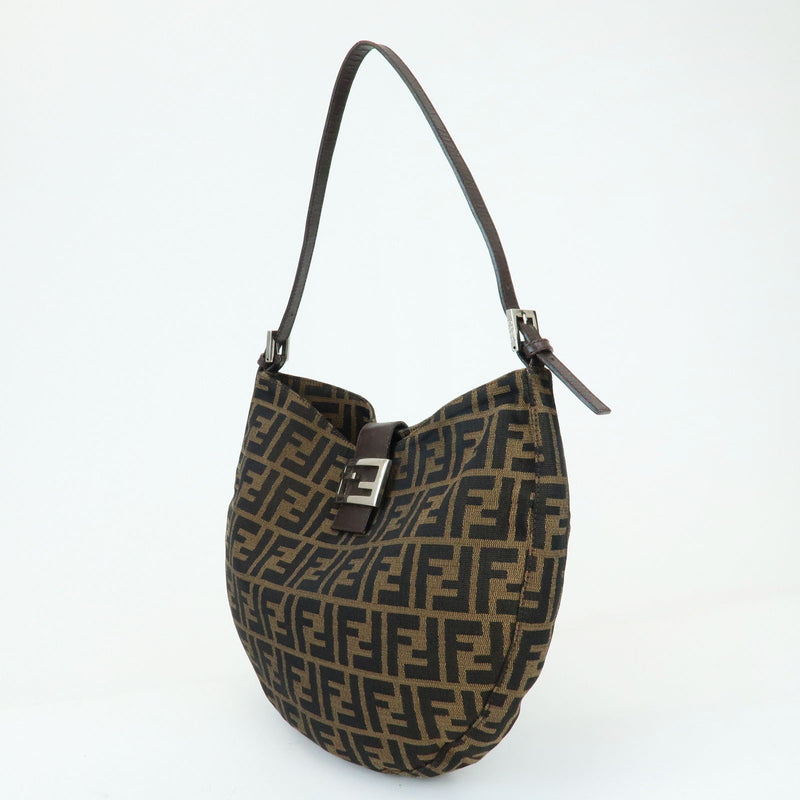 Fendi Flap Hobo Zucca Canvas Brown
