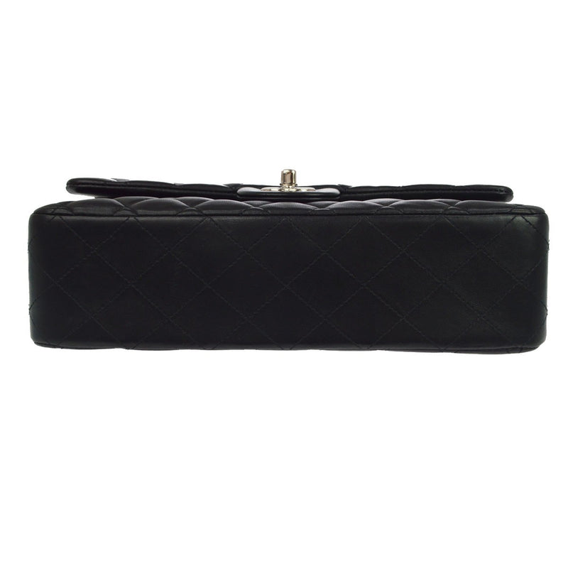 Chanel Classic Timeless Double Flap Quilted Lambskin Black Leather Bag