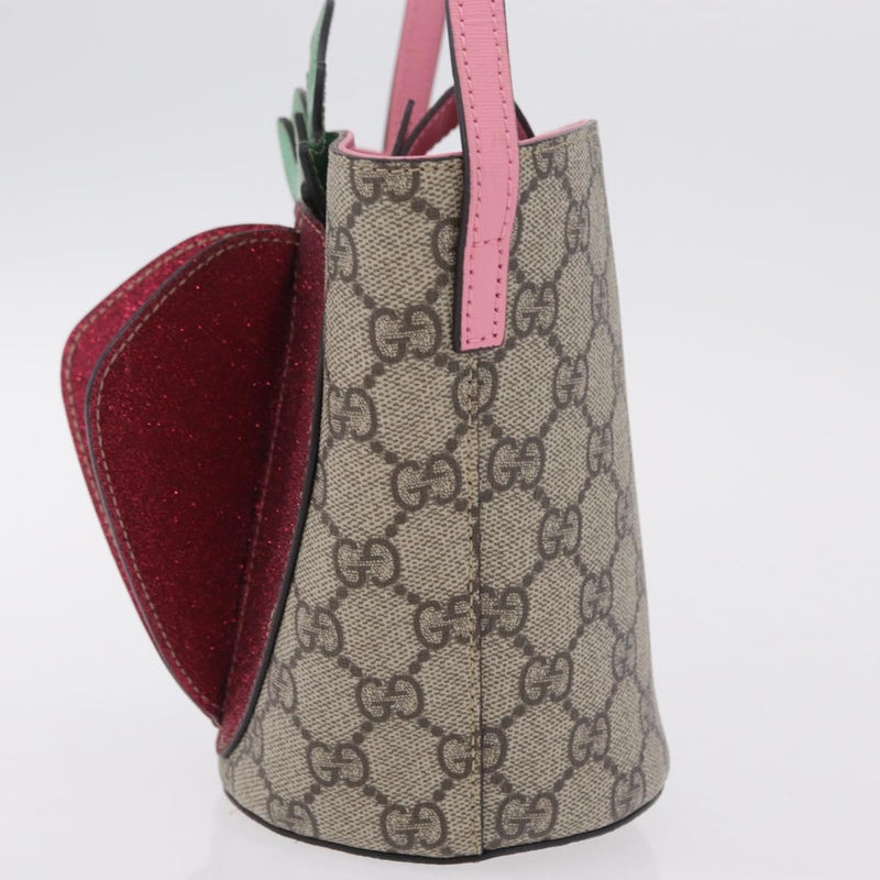 Gucci Childrens Convertible Gg Coated Canvas With Applique Beige Bag