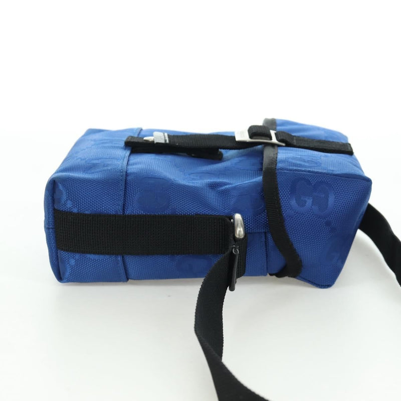 Gucci Off The Grid Buckle Messenger Gg Econyl Blue Canvas