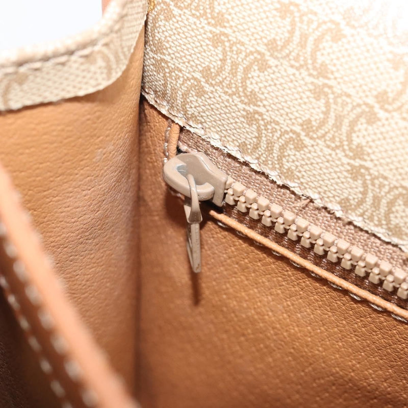 Celine Macadam Shoulder Canvas Beige Bag