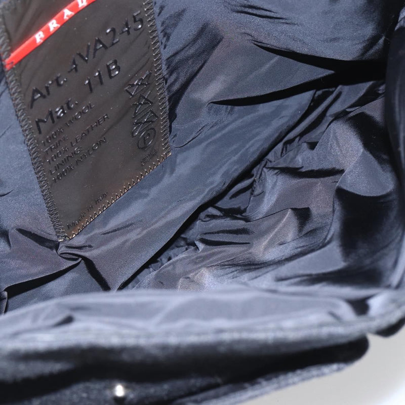 Prada Shoulder Wool Black Bag
