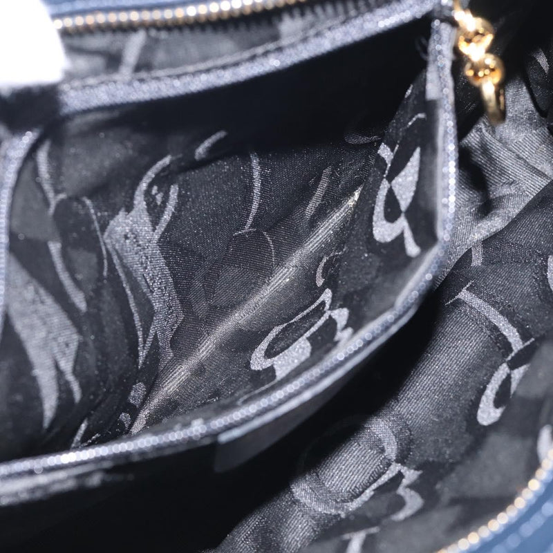 Salvatore Ferragamo Vala Canvas Navy Bag