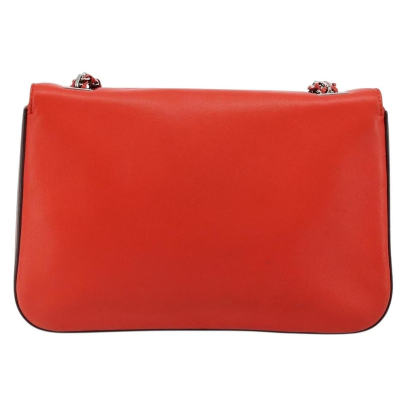 Fendi Be Baguette Flap Leather Red Bag