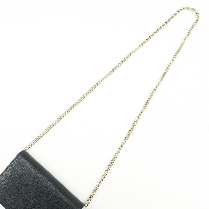 Gucci Betty Chain Wallet (outlet) Leather Black Bag