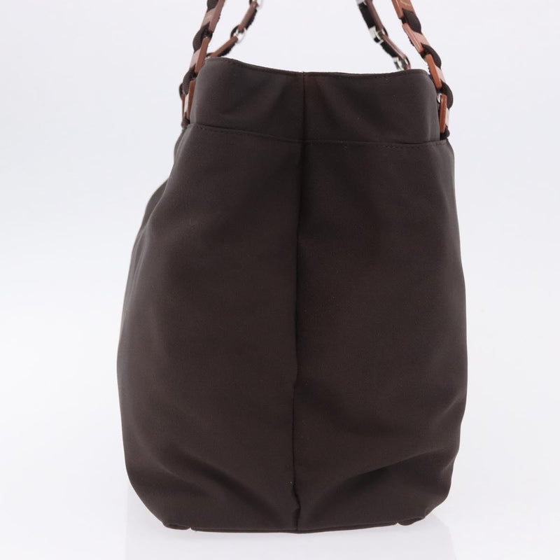 Salvatore Ferragamo Gancini Canvas Brown Bag