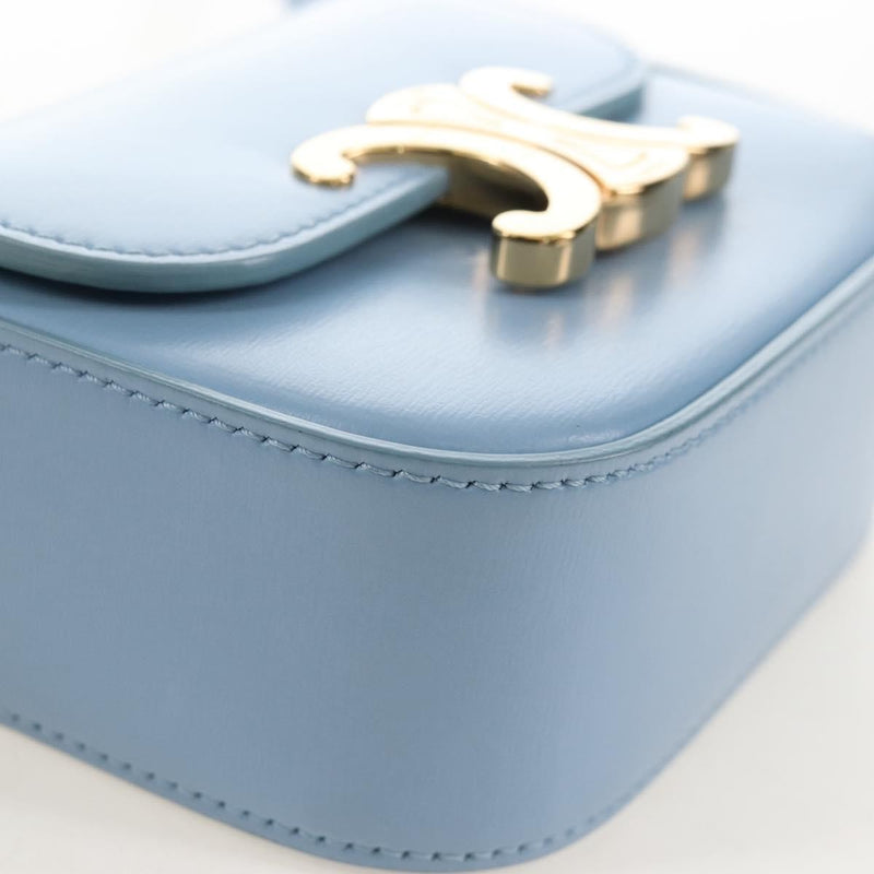 Celine Claude Leather Blue Bag