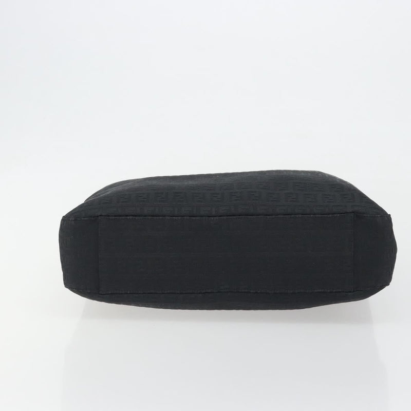 Fendi Shoulder Zucchino Canvas Black Bag