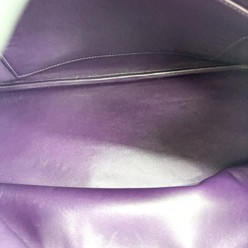 Hermes Bolide Clemence Purple Leather Bag
