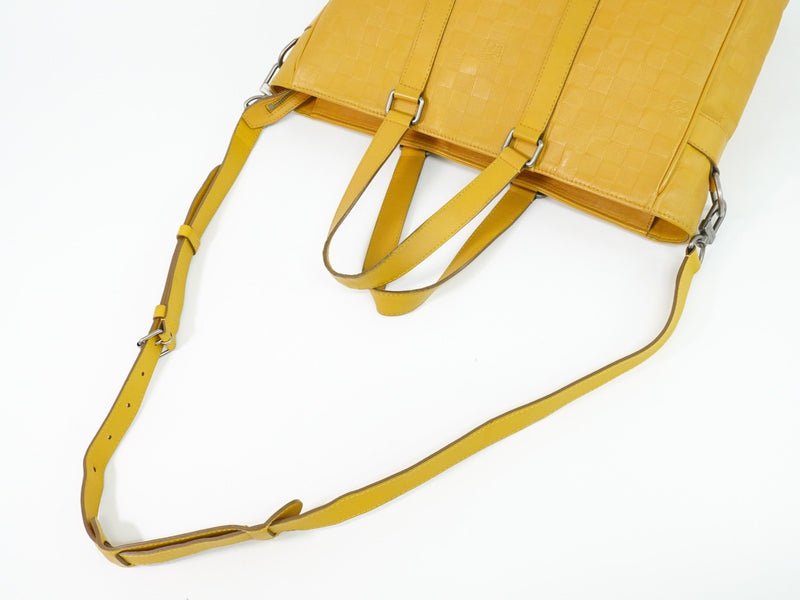 Louis Vuitton Tadao Damier Infini Leather Yellow Bag