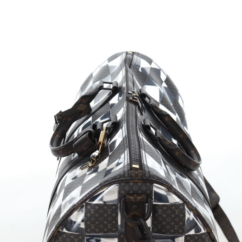Louis Vuitton Keepall Bandouliere Monogram Chess Coated Canvas And Pvc Brown Bag