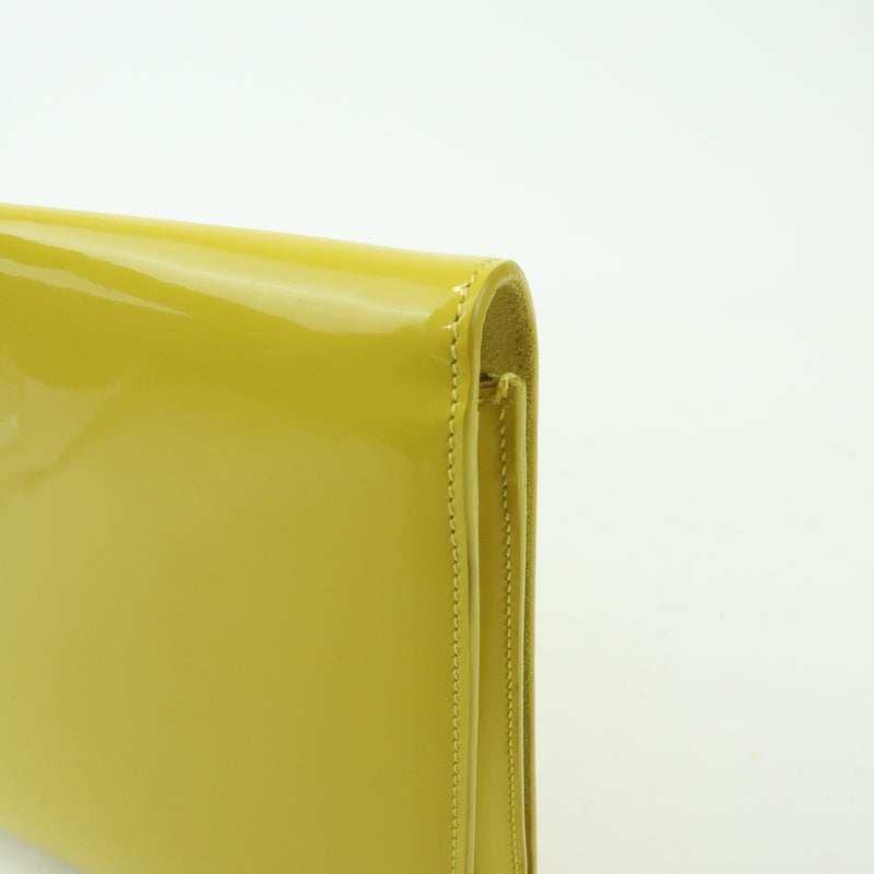 Saint Laurent Belle De Jour Clutch Patent Yellow Patent_leather