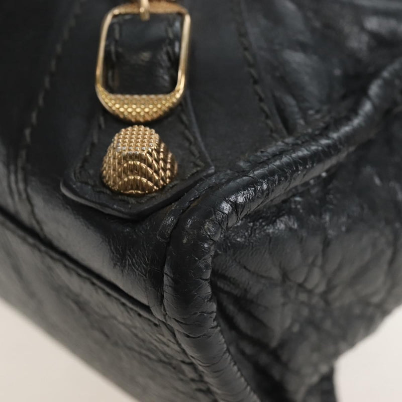 Balenciaga City Giant Studs Leather Gray Bag