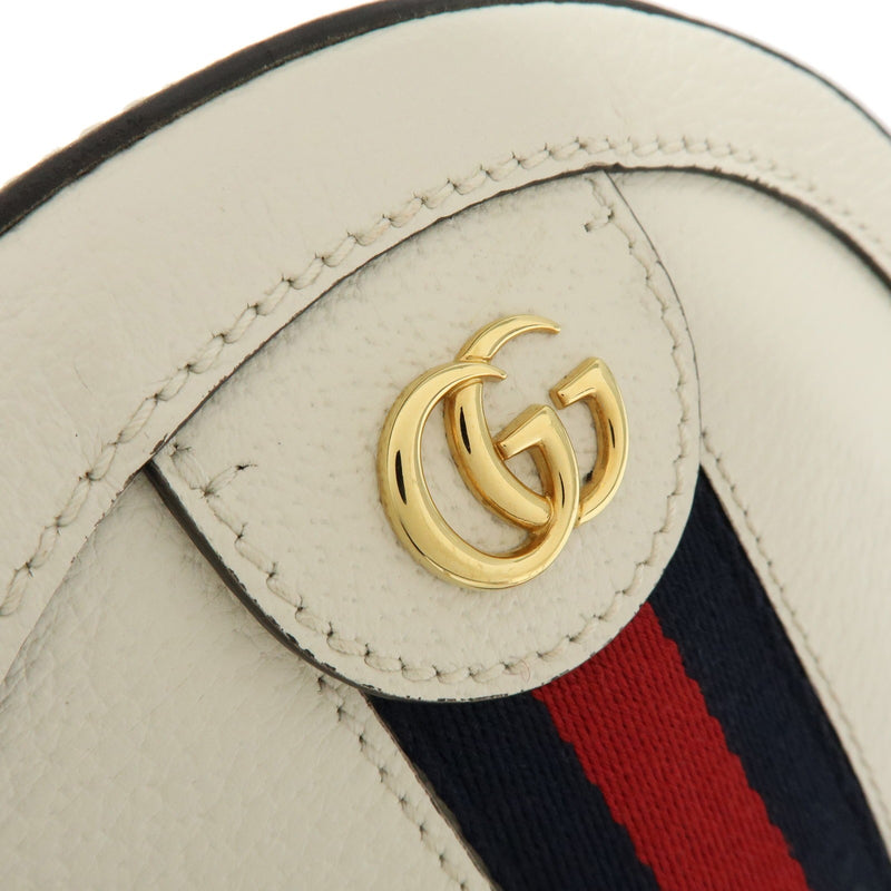 Gucci Ophidia Round Leather White Bag