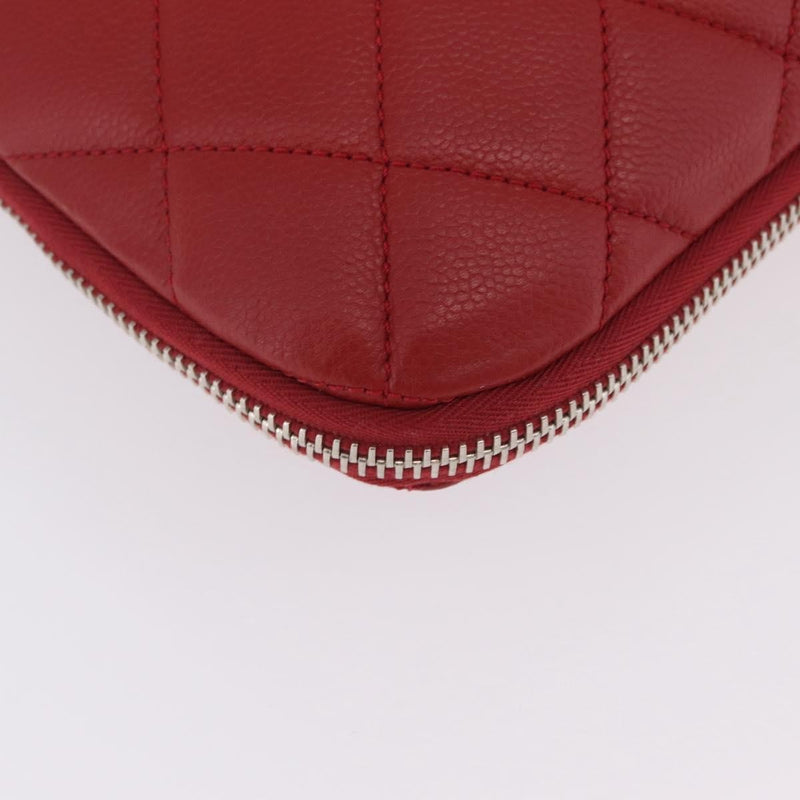 Chanel Timeless Cc Expandable Quilted Caviar Red Leather Bag