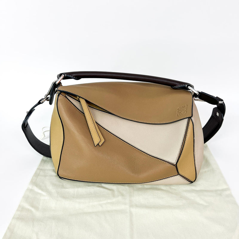 Loewe Puzzle Patchwork Leather Brown Calfskin Bag