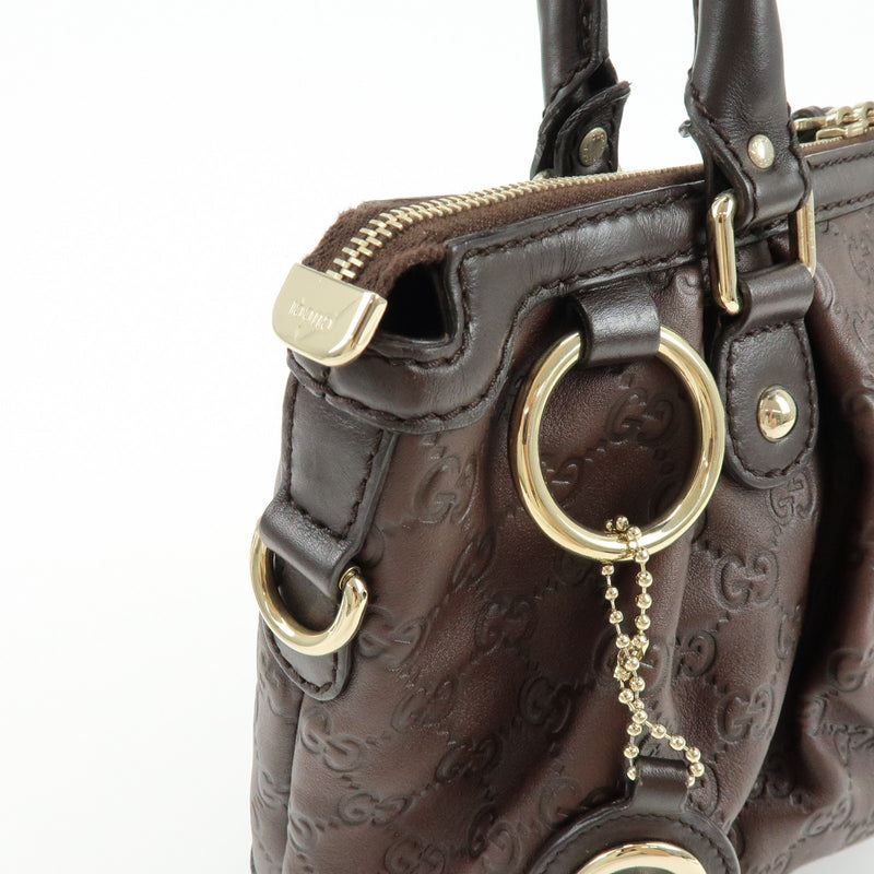 Gucci Sukey Top Handle Satchel Guccissima Leather Brown