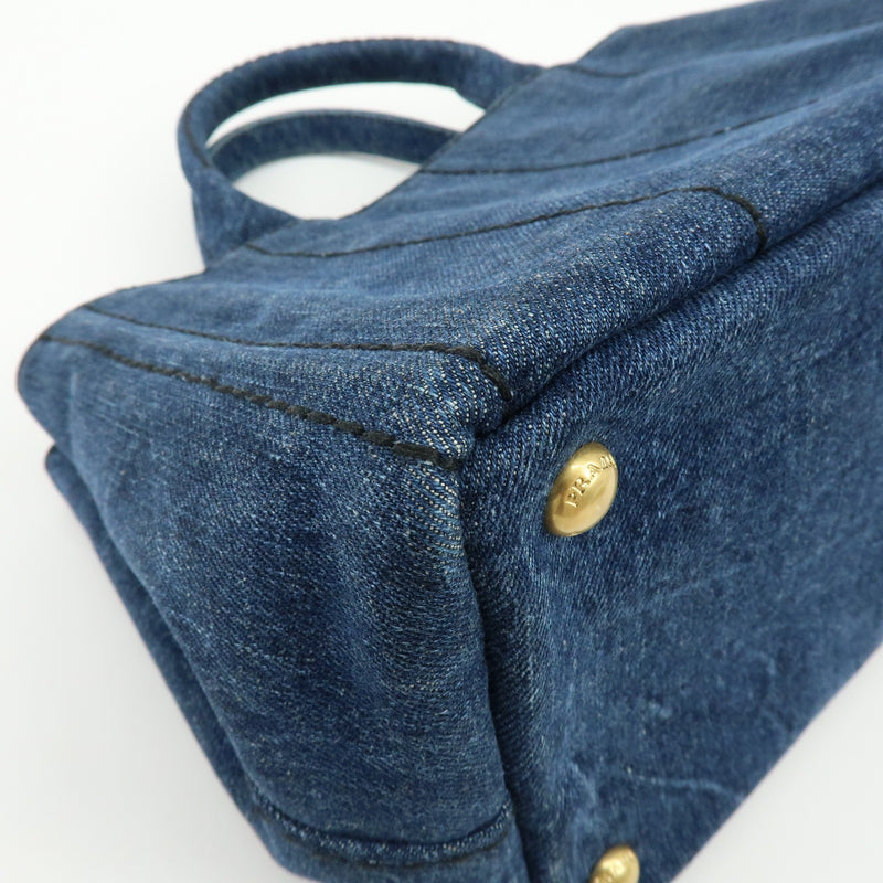 Prada Canapa Convertible Denim Blue Denim_jeans Bag
