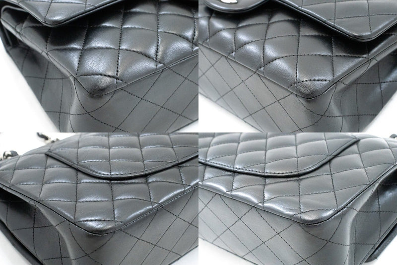 Chanel Classic Bowler Quilted Caviar Black Leather Bag