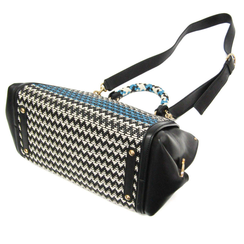 Salvatore Ferragamo Sofia Satchel Multicolor Woven Leather Multicolour