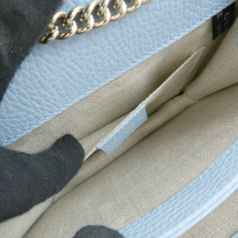 Gucci Interlocking Leather Blue Bag