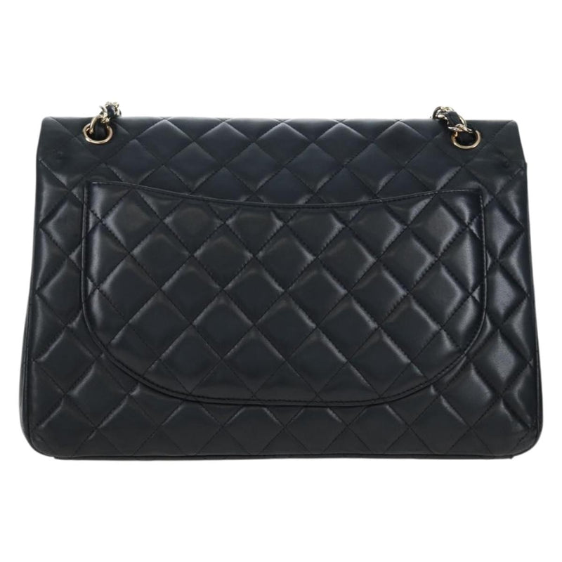 Chanel Classic Timeless Double Flap Quilted Caviar Black Leather Bag