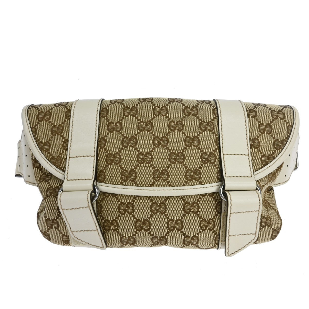 Gucci Waist Belt Bag (outlet) Gg Canvas And Leather Beige