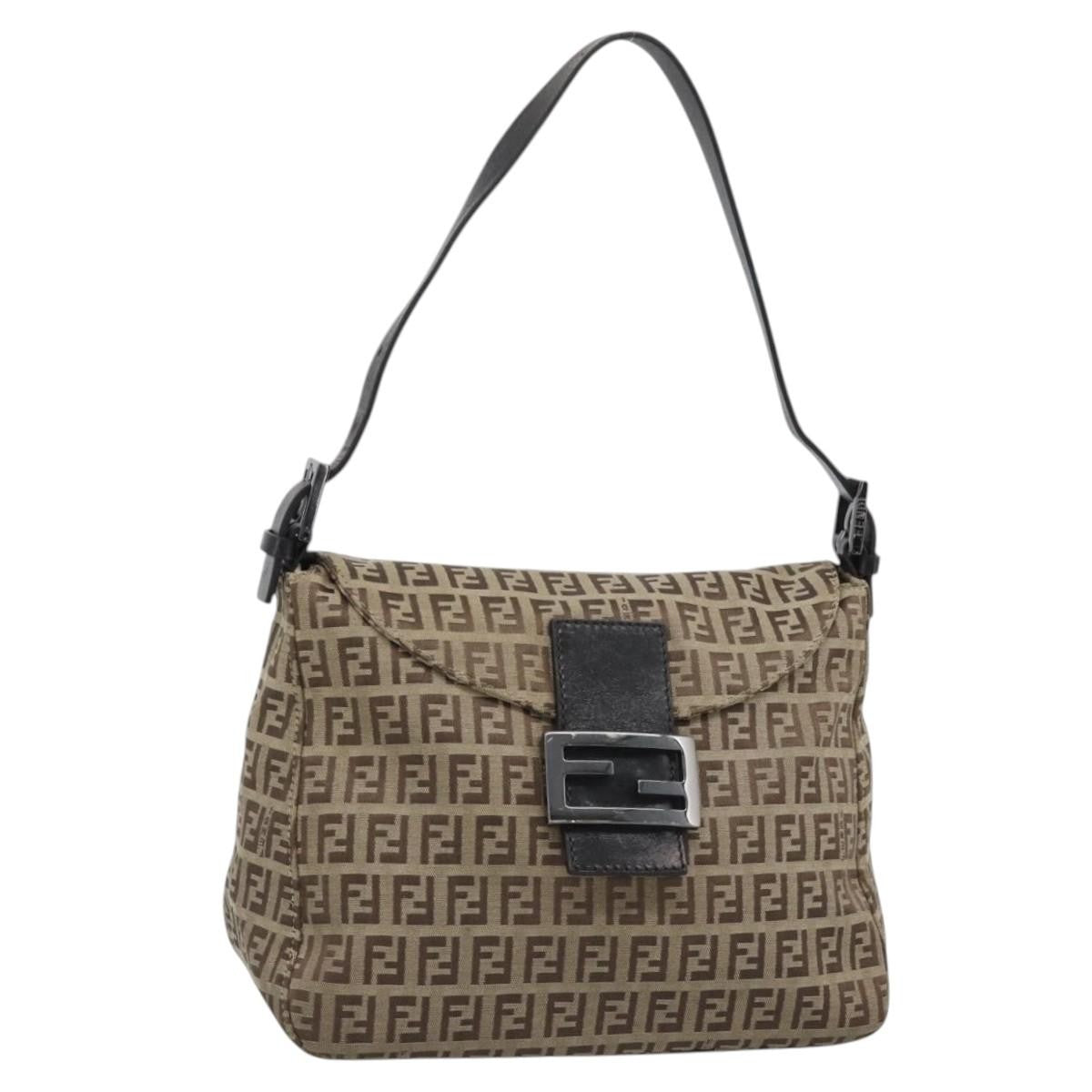 Fendi Mamma Baguette Canvas Beige Bag