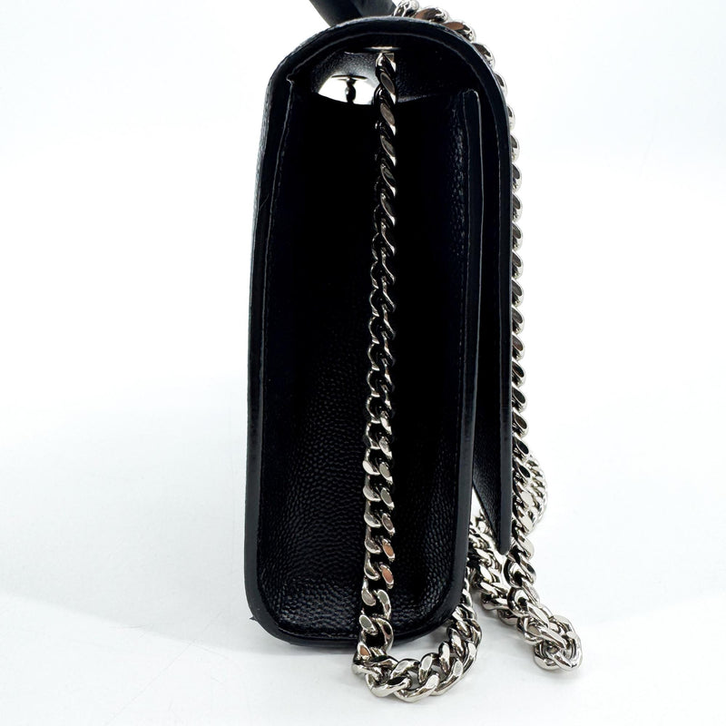 Saint Laurent Classic Monogram Flap Chain Leather Black Bag