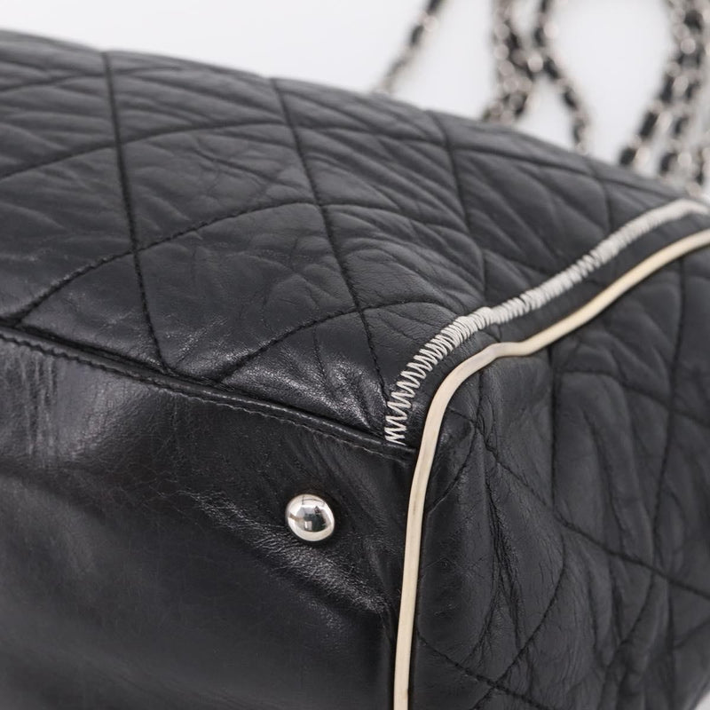 Chanel North South Mademoiselle Lock Quilted Leather Black Bag