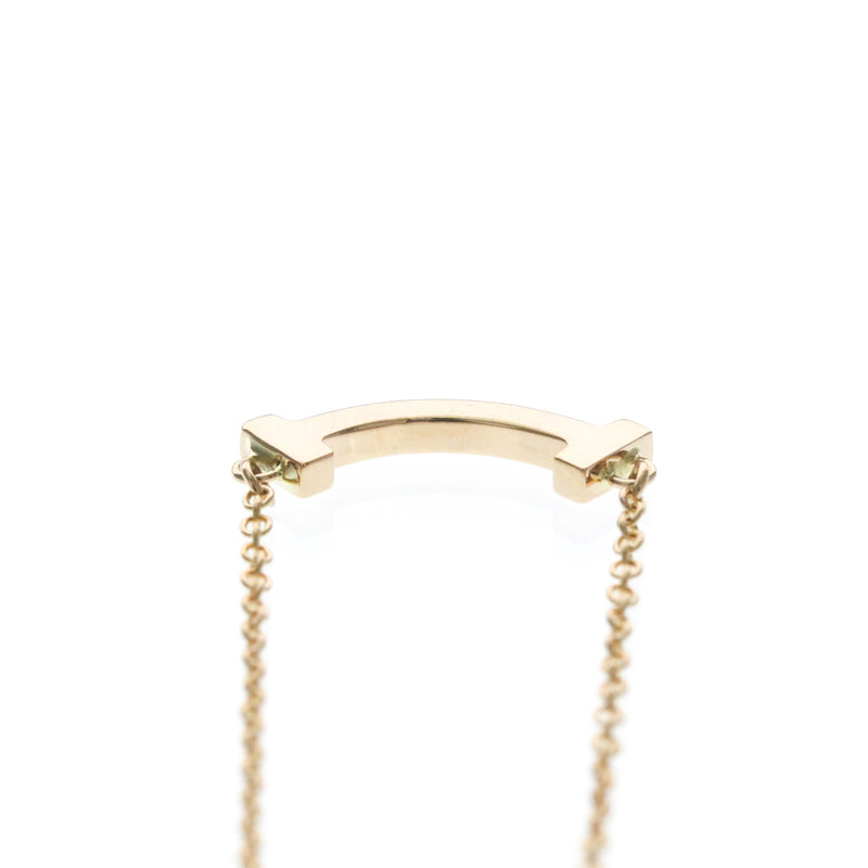 Tiffany & Co. T Smile Pendant 18k Rose Gold Pink_gold Bijoux