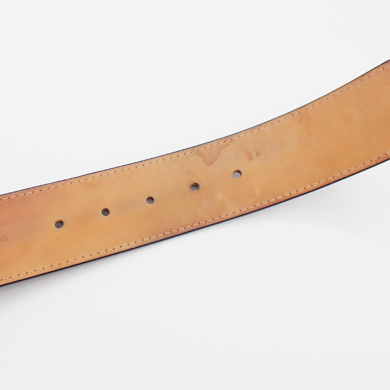 Louis Vuitton Voyage Buckle Belt Leather Black