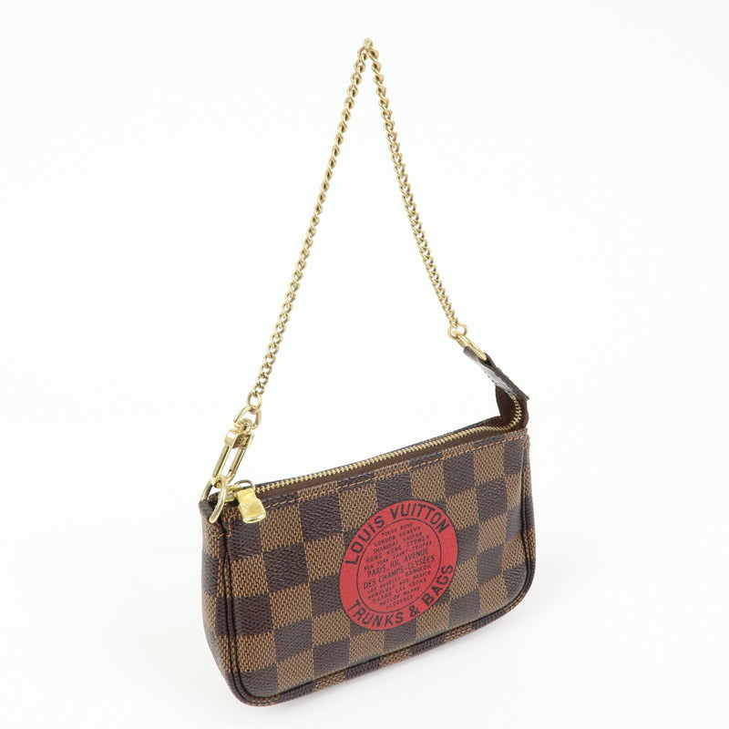 Louis Vuitton Pochette Accessoires Limited Edition Damier Brown Canvas Bag