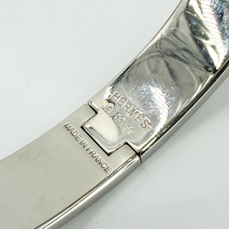 Hermes Clic H Enamel Brown Silver Bijoux