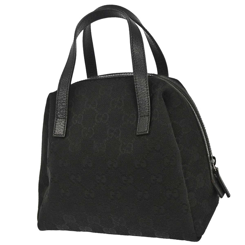Gucci Zip Around Bowling Gg Canvas Black Bag