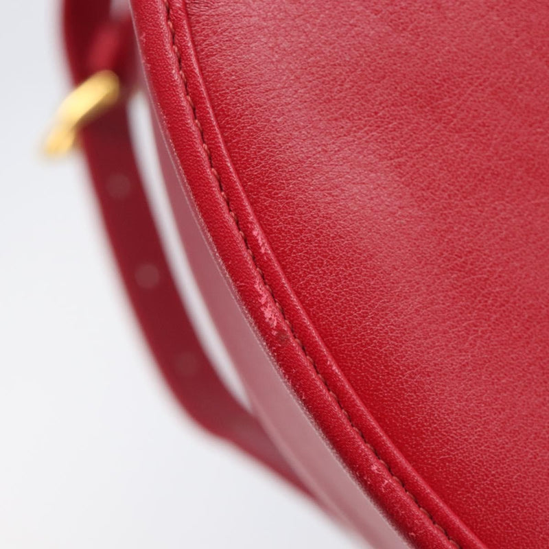 Saint Laurent Vintage Shoulder Bag Leather Red