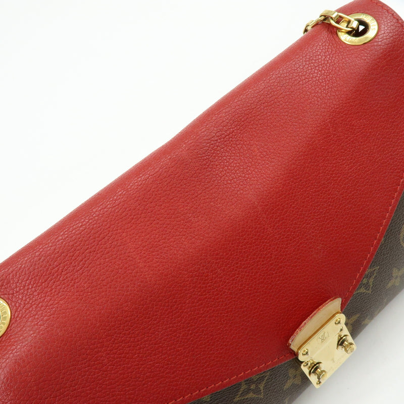 Louis Vuitton Pallas Chain Monogram Canvas And Calfskin Brown Bag
